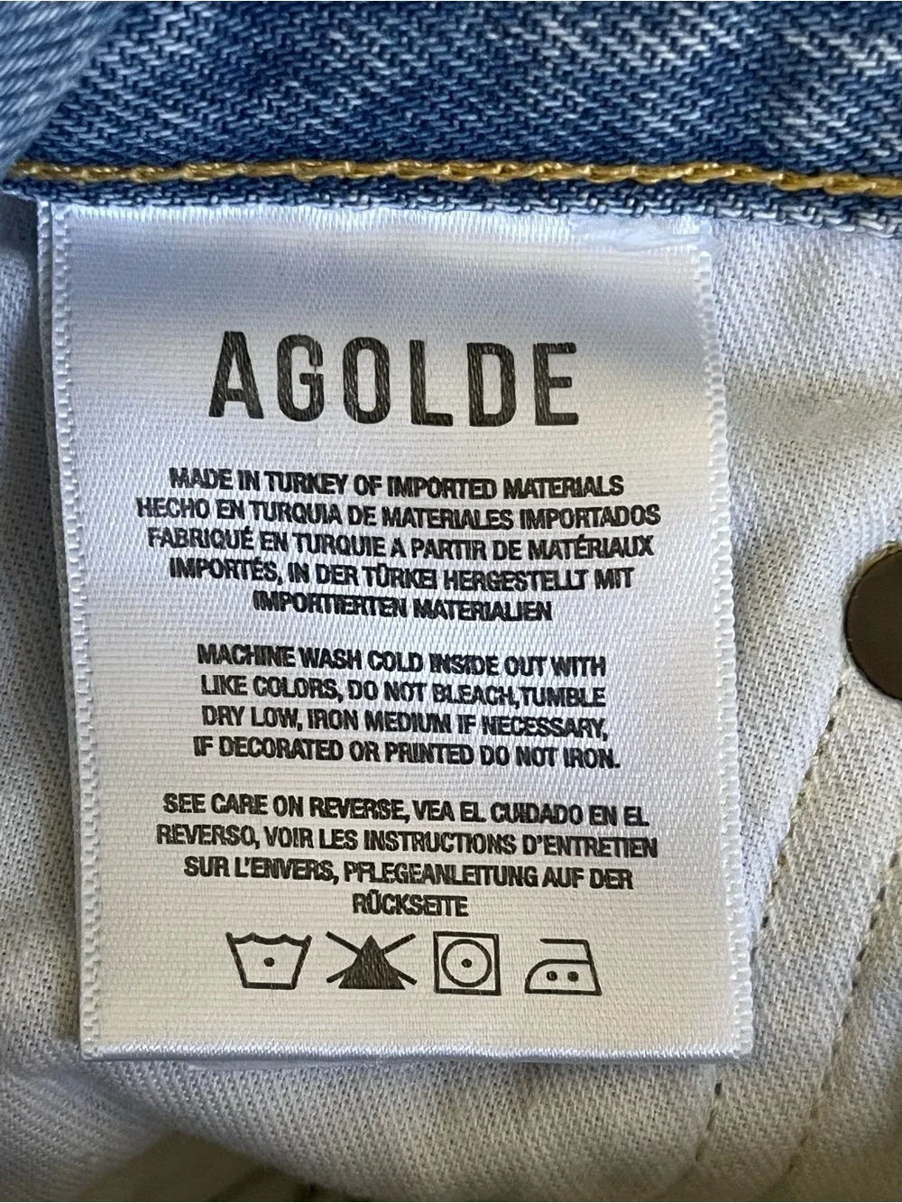 Agolde Parker Long High Waist Cutoff Denim Shorts, Swapmeet, Size 26 Light Wash